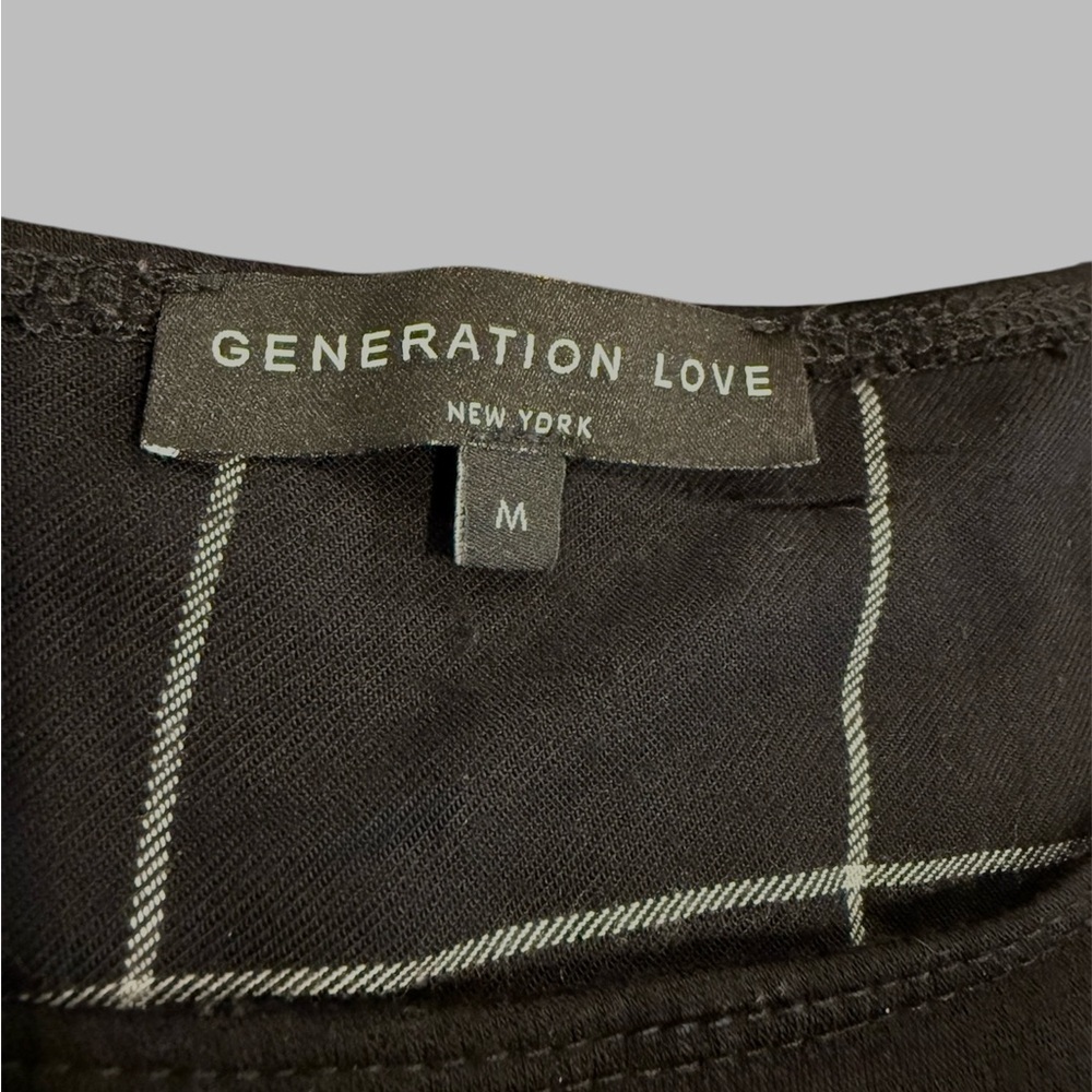 Generation Love x Revolve Destroyed Pullover Layered Top Black Plaid Grunge M - Picture 2 of 8
